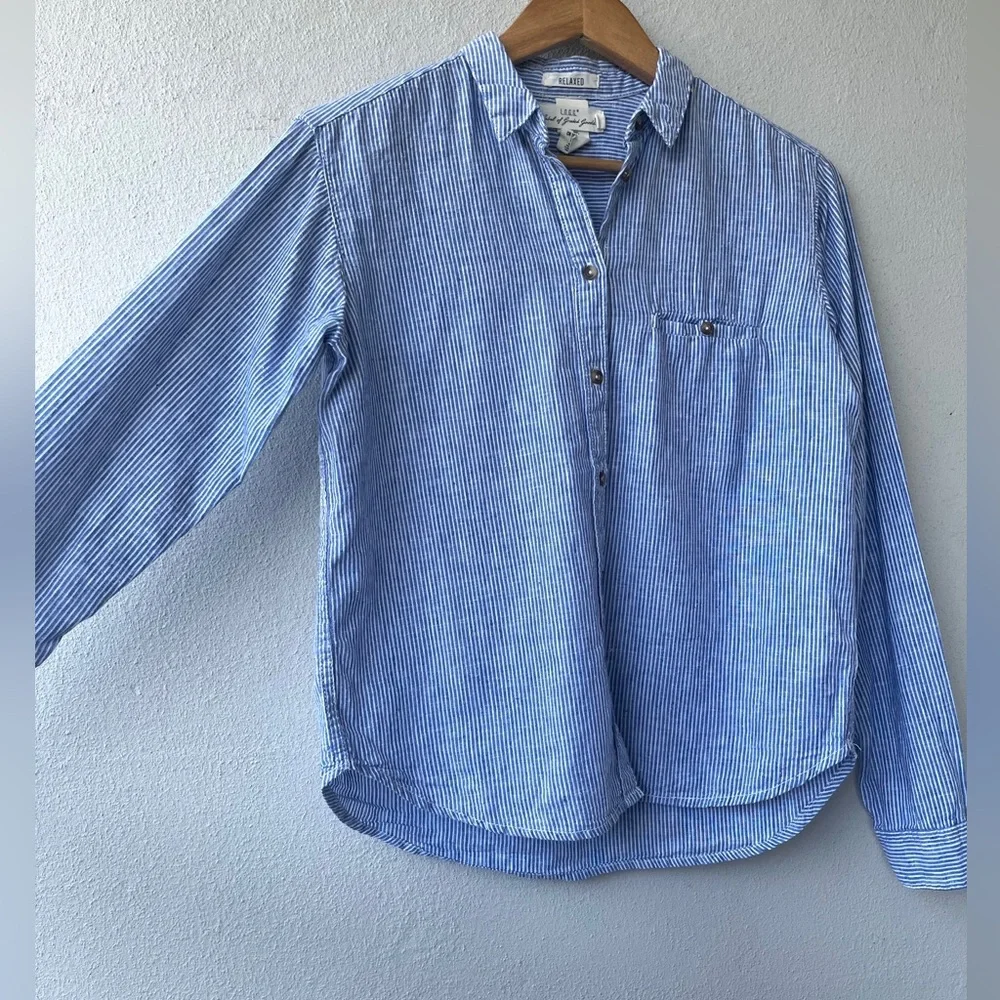 H&M | Striped Linen Blend Shirt - Picture 4 of 16